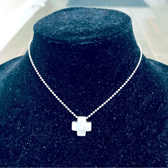 Tiffany & Co. Jewelry - Tiffany Co Sterling Silver 925 Roman Cross Ball Chain Necklace